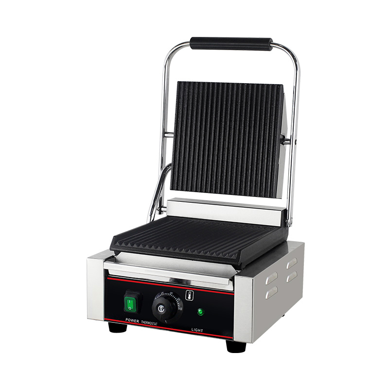 Mesin Dapur Panggangan Panini Listrik Komersial Stainless Steel